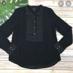 J. Crew Tuxedo shirt in black